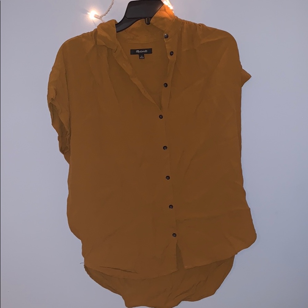 Madewell mustardy yellow shirt